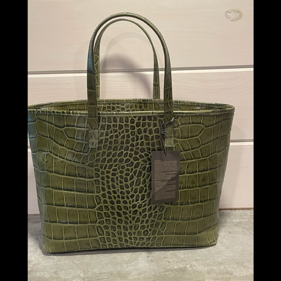 Roberto Cavalli moss green tote - purse NWT - Picture 14 of 15